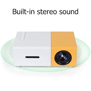 Portable Mini Home Theater LED Projector with Remote Controller, 3500 lm LED Corded Projector UC500 Support HDMI, AV, SD, USB Interfaces