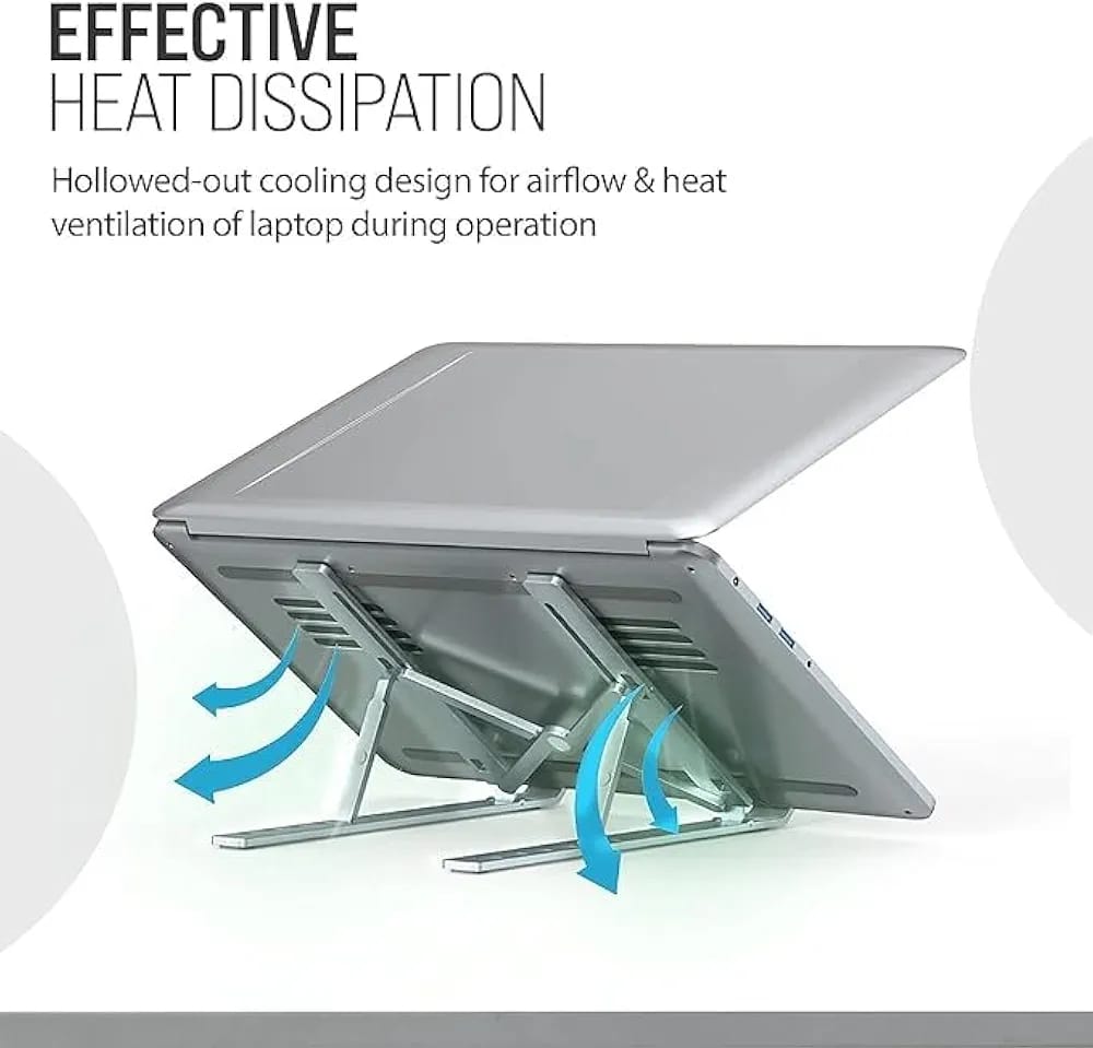 ADJUSTABLE & PORTABLE ALUMINIUM LAPTOP STAND