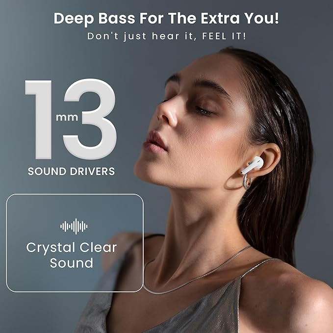 TWS With Screen, ANC (32Db), Smart Touch Display True Wireless Buds, Type-C Fast Charging, Bv5.4, Find My in Ear Earbuds, 4 Mics Enc for Clear Calling, Transparency Mode, Eq Mode