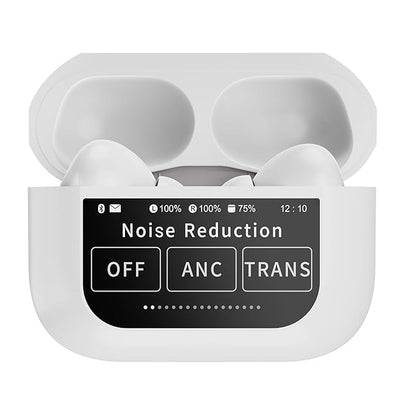 TWS With Screen, ANC (32Db), Smart Touch Display True Wireless Buds, Type-C Fast Charging, Bv5.4, Find My in Ear Earbuds, 4 Mics Enc for Clear Calling, Transparency Mode, Eq Mode