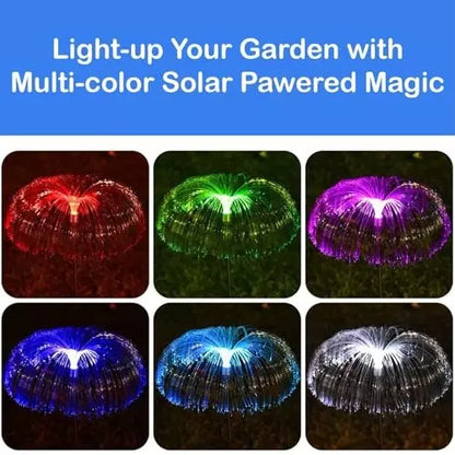 Jellyfish Solar Garden Lights Outdoor, Solar Jellyfish Light,7 Color Changing and IP65Waterproof Outdoor Solar Flowers Garden Lights for Yard Patio Garden Pathway Holiday Decorations