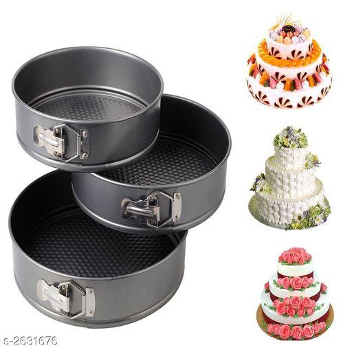 Aluminum Round Cake Pans Set (6", 7" & 8" Inch. by 2.2" Deep) Tier Baking Pans, Perfect for Wedding Birthday Layer Cake, With Use To ICE BOX, Healthy & Durable, Microwave Safe- Dishwasher Safe