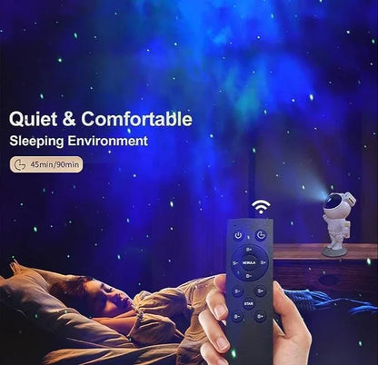 Astronaut Robot Projector Night Light 360° Adjustable Head with Timer and Remote Led Space Galaxy Star Projection Led Table Lamp for Kids Bedroom