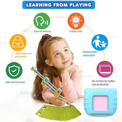 Preschool Learning Toys Early Educational Intelligent Electric Kids Language Card Reader 224 Sight Words Reading Learning Words Study Toys Game for Kids