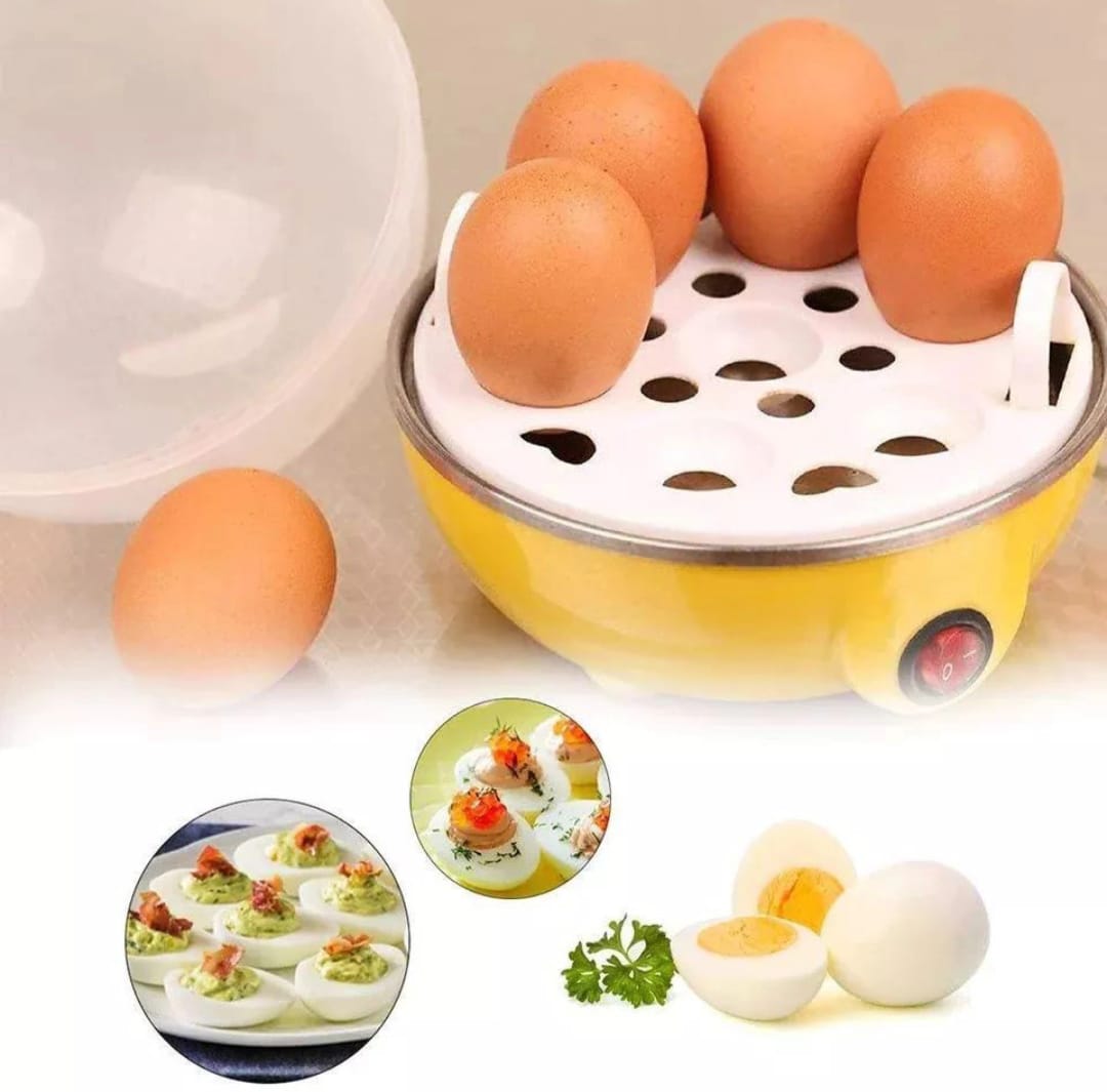 Egg Boiler Electric Automatic Off 7 Egg Poacher For Steaming, Cooking, Boiling And Frying, (220 Watts,Multicolor)