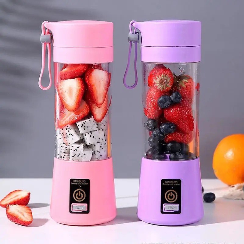 Portable Blender, USB Rechargeable Mini Juicer Blender, Electric Juicer Bottle Blender Grinder Mixer, Personal Size Blender for Juices, Shakes and Smoothies, Fruit Juicer Machine